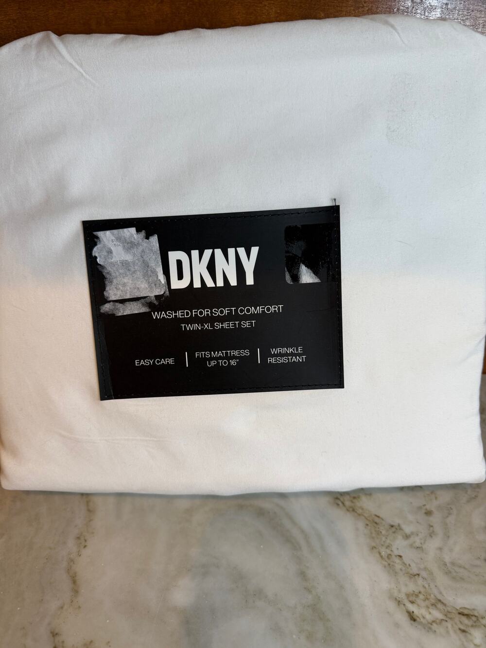 DKNY Twin XL Sheet Set White